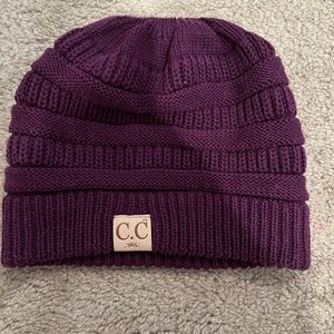 purple C.C beanie